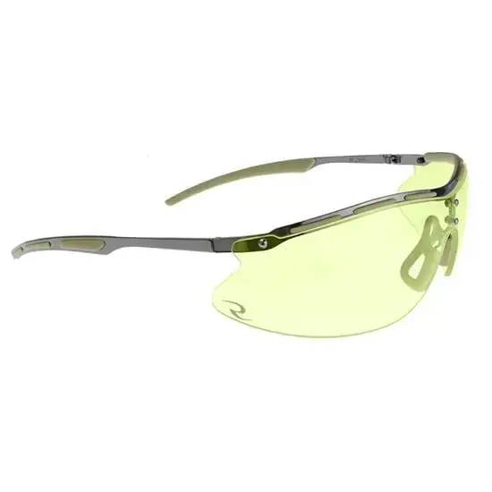 Radians CSB1014BX Bravo Glasses Polarized Polycarbonate Amber Lens w/Silver Frame