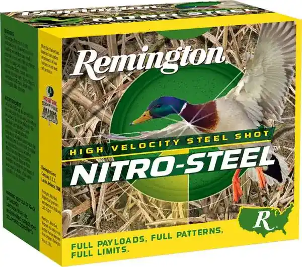 Remington Ammunition 20839 Nitro Steel 12 Gauge 3.5 1 1/2 oz 2 Shot 25 Round Box