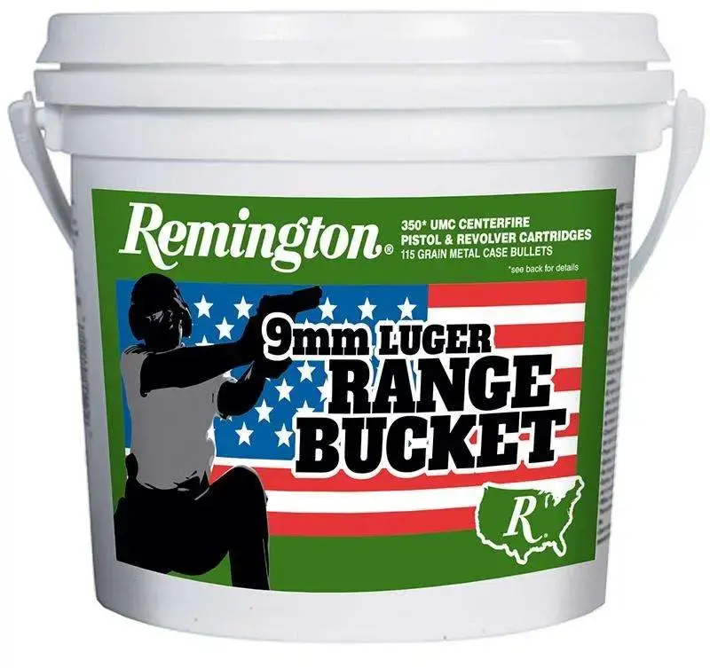UMC 9mm 350rds RANGE BUCKET MC 115GR 9mm Luger