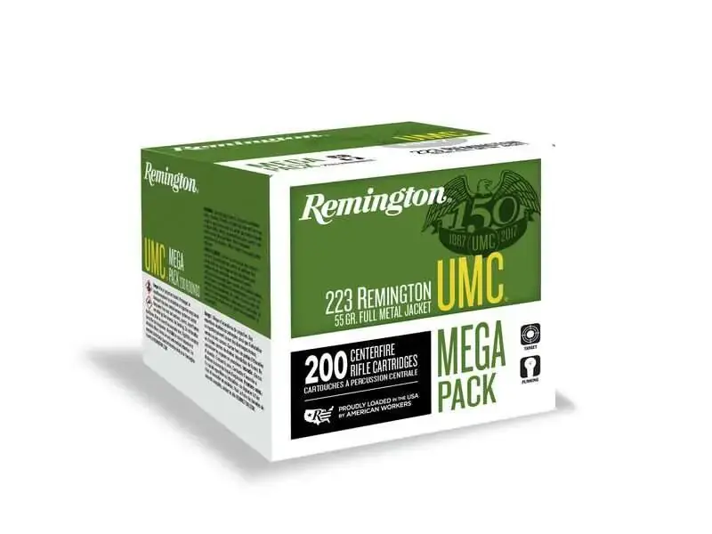Remington Ammunition L223R3A UMC 223 Rem 55 gr Full Metal Jacket (FMJ) 200 Round Box