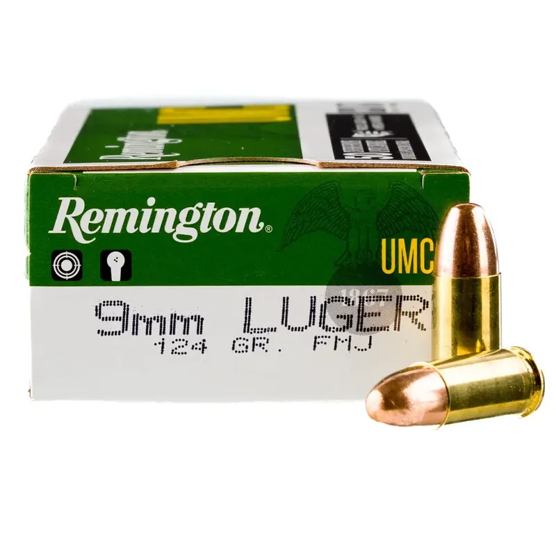 Remington Ammunition L9MM2 UMC 9mm Luger 124 gr Full Metal Jacket (FMJ) 50 Round Box