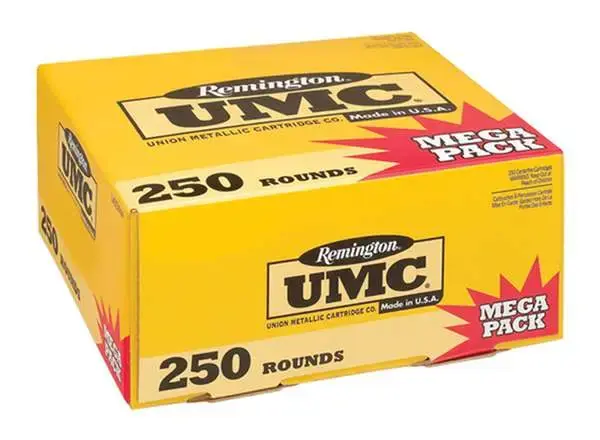Remington Ammunition L380APA UMC 380 ACP 95 gr Full Metal Jacket (FMJ) 250 Round Box (Mega Pack)