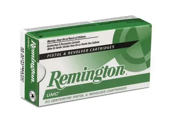 Remington Ammunition L45AP4 UMC 45 ACP 230 gr Full Metal Jacket (FMJ) 50 Round Box