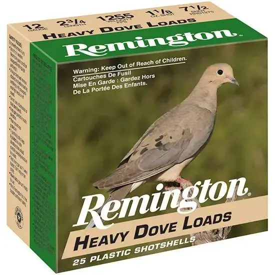 Rem Heavy Dove Loads 12 ga 2.75" 1-1/8 oz 7.5 Shot 25Box/10Case