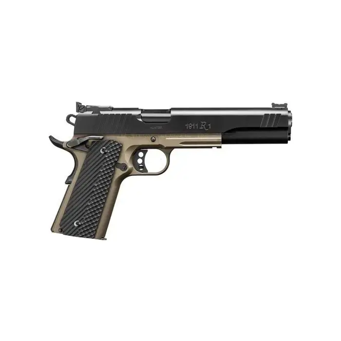 Remington Firearms 96305 1911 R1 Hunter Long Slide 10mm Auto 6" 8+1 Flat Dark Earth Black Stainless Steel Slide Cerakote Black G10 Grip