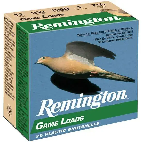 Remington Ammunition GL2075 Lead Game Loads 20 Gauge 2.75 7/8 oz 7.5 Shot 25 Round Box