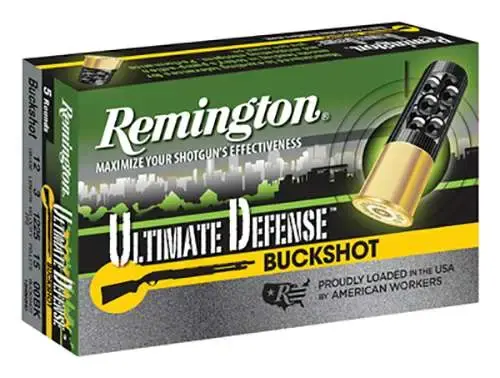 Remington Ammunition 12HB00HD Ultimate Defense 12 Gauge 3 15 Pellets 00 Buck Shot 5 Round Box