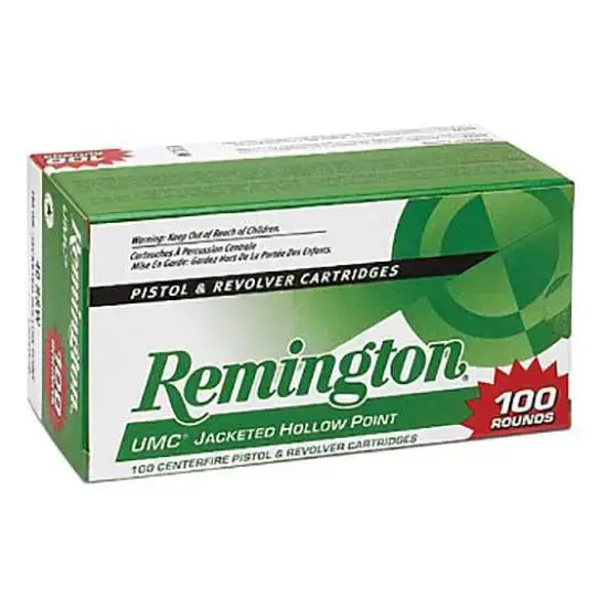 Remington Ammunition L380A1B UMC 380 ACP 88 gr Jacketed Hollow Point (JHP) 100 Round Box (Value Pack)