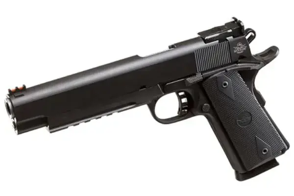 Rock Island 51529 Pro Ultra Match 45 ACP 6" 8+1 Black Parkerized Black Rubber Grip