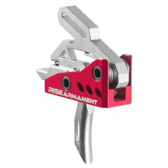 Rise Armament RA535APT RA-535 High Performance AR-Platform Silver/Red Hardcoat Anodized Single-Stage Straight 3.50 lbs