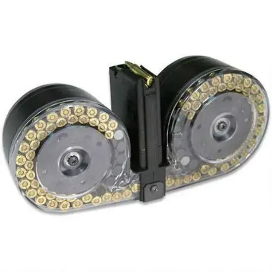 RWB MAG AR15 100RD DUAL DRUM W/POUCH (10)