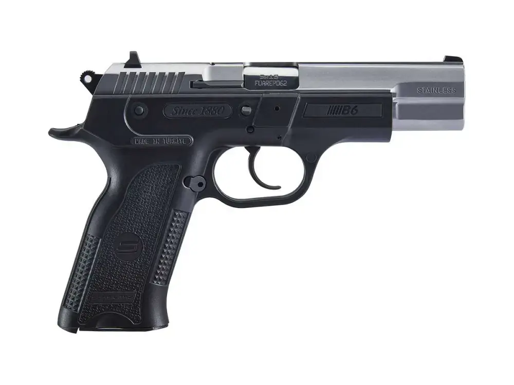 Sar USA B69ST B6 9mm Luger 4.50" 17+1 Black Stainless Steel Black Polymer Grip