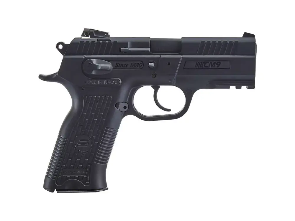 Sar USA CM9BL CM9 9mm Luger 3.80" 17+1 Black Black Steel Black Interchangeable Backstrap Grip