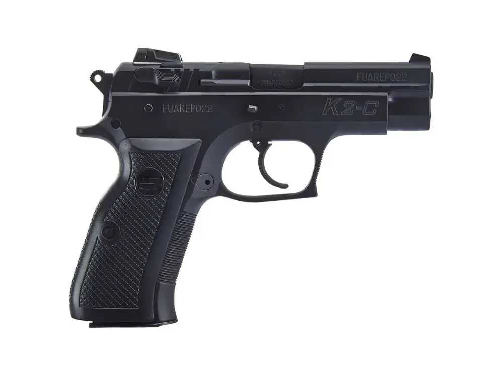 Sar USA K245CBL K2 Compact 45 ACP 4.70" 14+1 Black Black Steel Black Polymer Grip