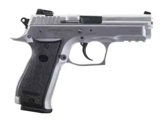 Sar USA K245CST K2 Compact 45 ACP 4.70" 14+1 Stainless Steel Black Polymer Grip