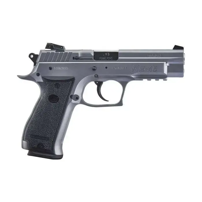 Sar USA K245ST10 K2 45 ACP 4.70" 10+1 Stainless Steel Black Polymer Grip