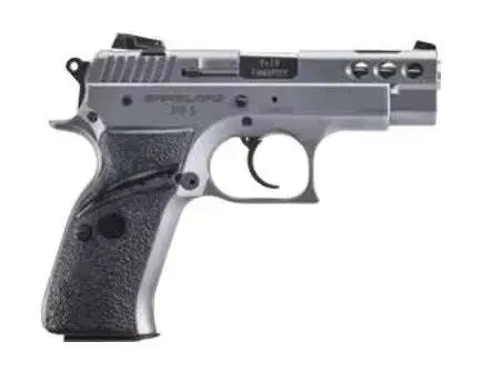 Sar USA P8SST P8S Compact 9mm Luger 3.80" 17+1 Stainless Steel Black Polymer Grip