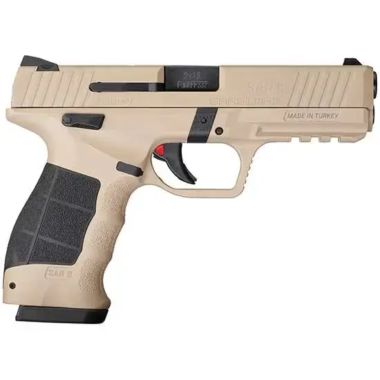 Sar USA CM9BL10 CM9 9mm Luger 3.80" 10+1 Black Black Steel Black Interchangeable Backstrap Grip
