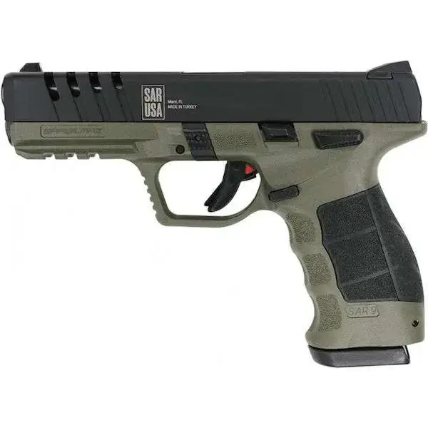 SAR SAR9X 9MM 4.4 17RD BLK ODG