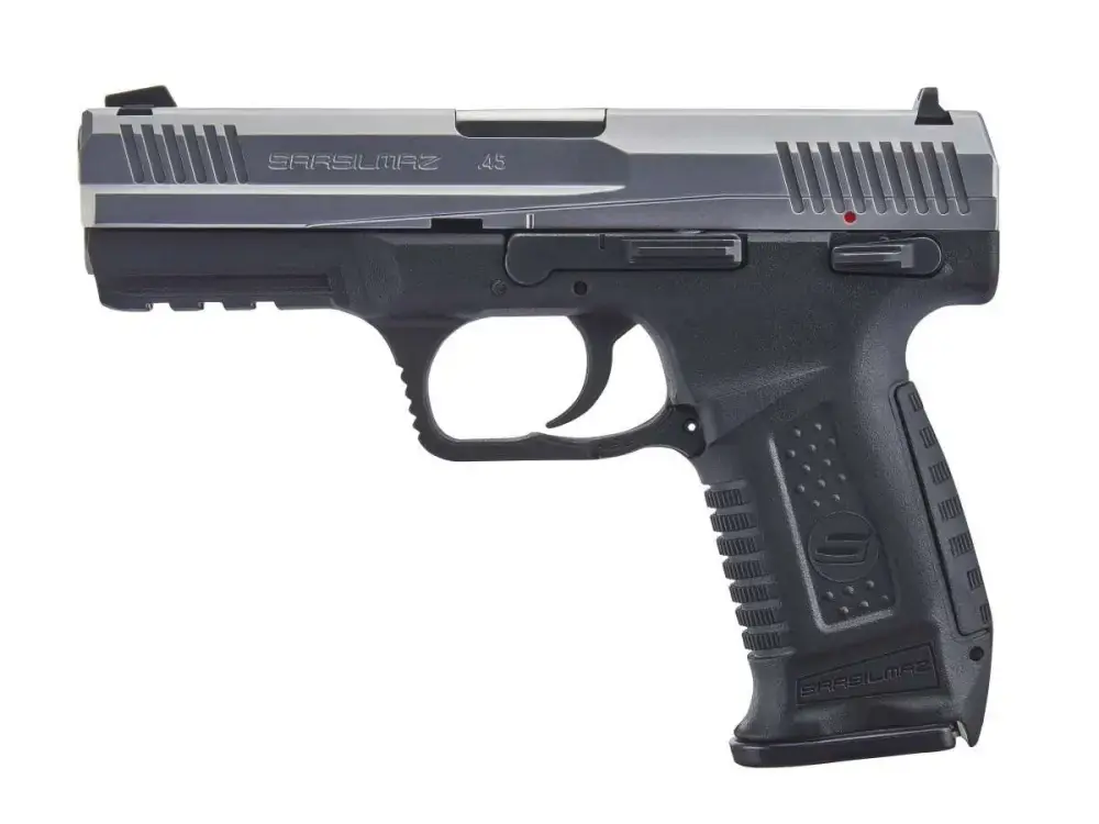 Sar USA ST45STS ST45 45 ACP 4.50" 12+1 TB Black Stainless Steel Black Interchangeable Backstrap Grip
