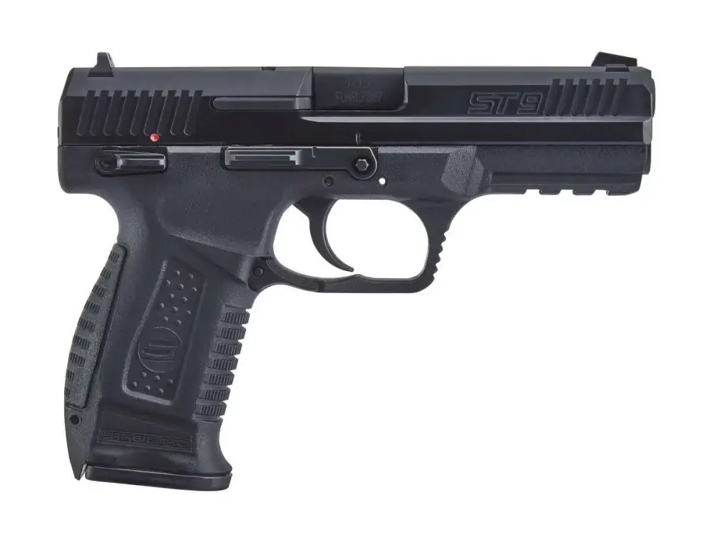 Sar USA ST9BL ST9 9mm Luger 4.50" 17+1 Black Black Steel Black Interchangeable Backstrap Grip