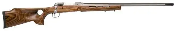 Savage 18517 12 BTCSS Bolt 204 Ruger 26" 4+1 Laminate Thumbhole Brown Stk Stainless Steel
