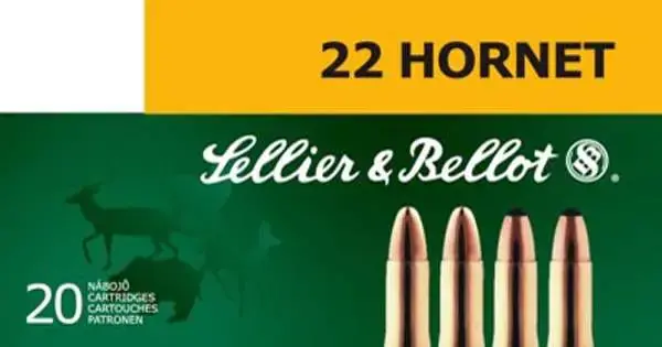 Sellier & Bellot SB22HB Rifle 22 Hornet 45 gr Soft Point (SP) 20 Round Box