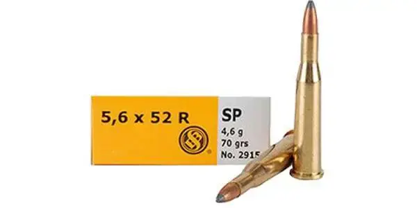 Sellier & Bellot SB5652RA Rifle 5.6mmx52R 70 gr Soft Point (SP) 20 Round Box