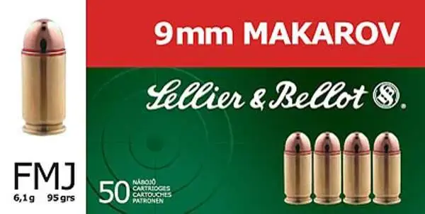 S&B 9MM MAKAROV 95GR FMJ 50