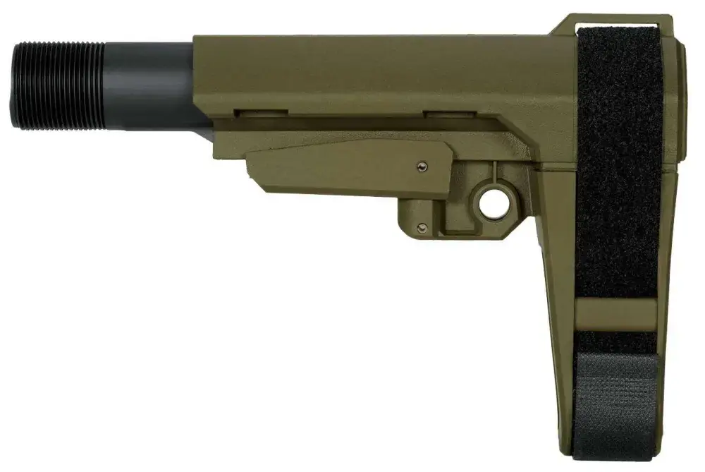 SB Tactical SBA304SB SBA3 Pistol Stabilizing Brace AR Platforms OD Green Elasto-Polymer