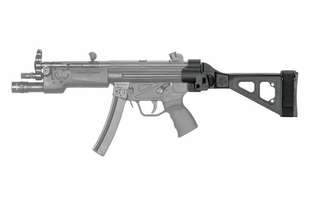 SB Tactical SBT5A01SB SBT5A Pistol Stabilizing Brace Side Folding Black Fits HK MP5/MP5K Reverse Stretch Clones
