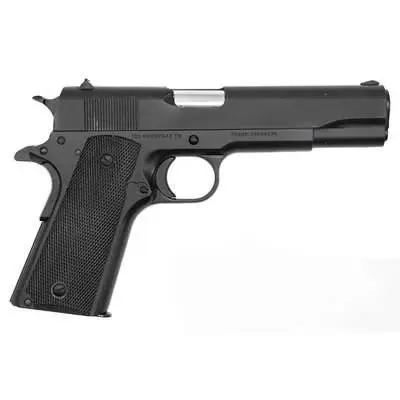 SDS Imports 1911A1S5 1911 A1 Service 45 ACP 5" 8+1 Black Cerakote Black Cerakote Steel Slide Black Polymer Grip