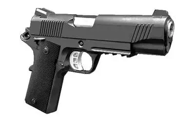 SDS Imports 1911CB45R 1911 Carry with Rail 45 ACP 4.25" 8+1 Black Cerakote Black Cerakote Steel Slide Black Polymer Grip