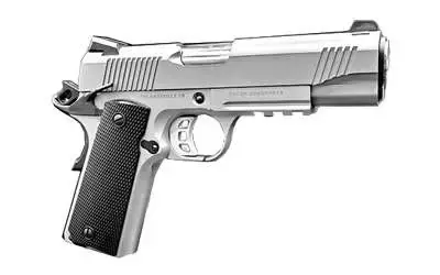 SDS Imports 1911CSS45R 1911 Carry with Rail 45 ACP 4.25" 8+1 Stainless Steel Black Polymer Grip