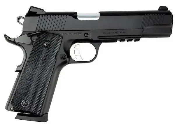 SDS Imports 1911DB45R 1911 Duty with Rail 45 ACP 5" 8+1 Black Cerakote Black Cerakote Steel Slide Black Polymer Grip