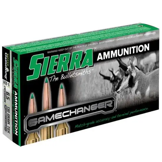 Sierra A433005 GameChanger 6.5 Creedmoor 130 gr Tipped GameKing 20 Round Box