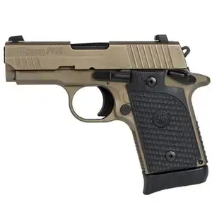 Sig Sauer 9389ESCPNAMBI P938 Micro-Compact Emperor Scorpion 9mm Luger 3.50" 6+1 & 7+1 Flat Dark Earth PVD Flat Dark Earth Stainless Steel Black Hogue G10 Piranha Grip