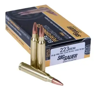 Sig Sauer E223B120 Elite Performance 223 Rem 55 gr Full Metal Jacket (FMJ) 20 Round Box
