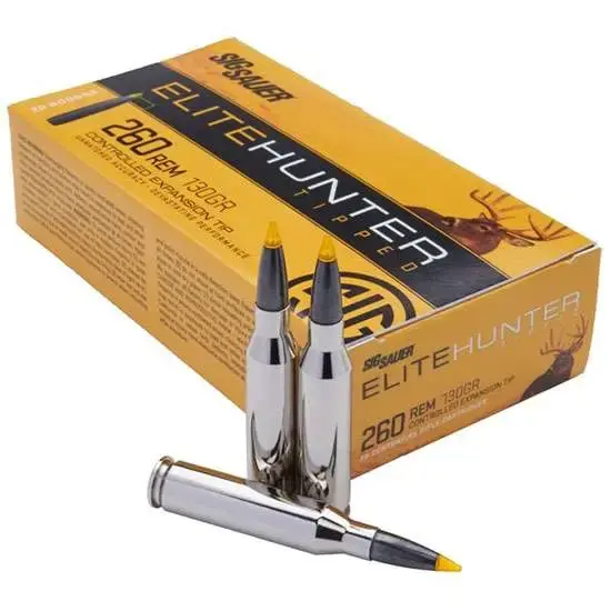 Sig Sauer E260TH120 Elite Hunter Tipped 260 Rem 130 gr Controlled Expansion Tip 20 Round Box