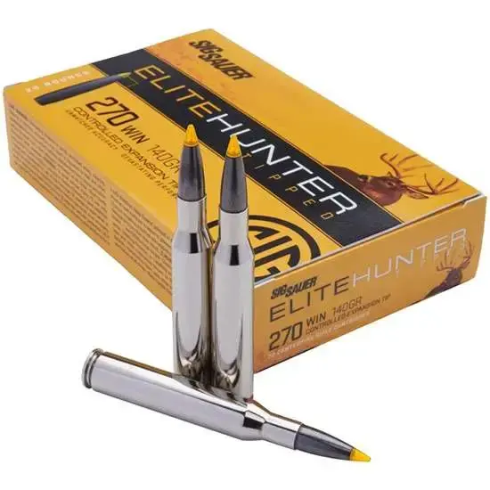 Sig Sauer E270TH220 Elite Hunter Tipped 270 Win 140 gr Controlled Expansion Tip 20 Round Box
