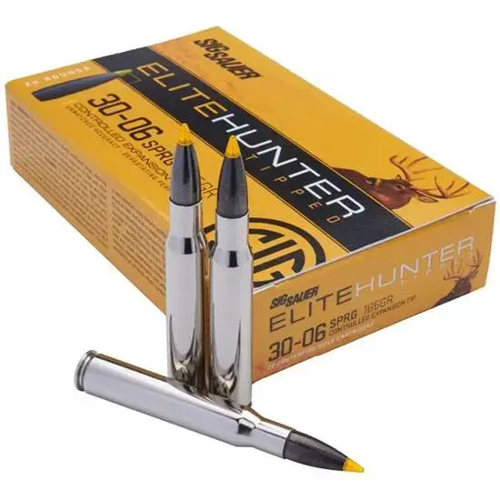 Sig Sauer E3006TH220 Elite Hunter Tipped 30-06 Springfield 165 gr Controlled Expansion Tip 20 Round Box