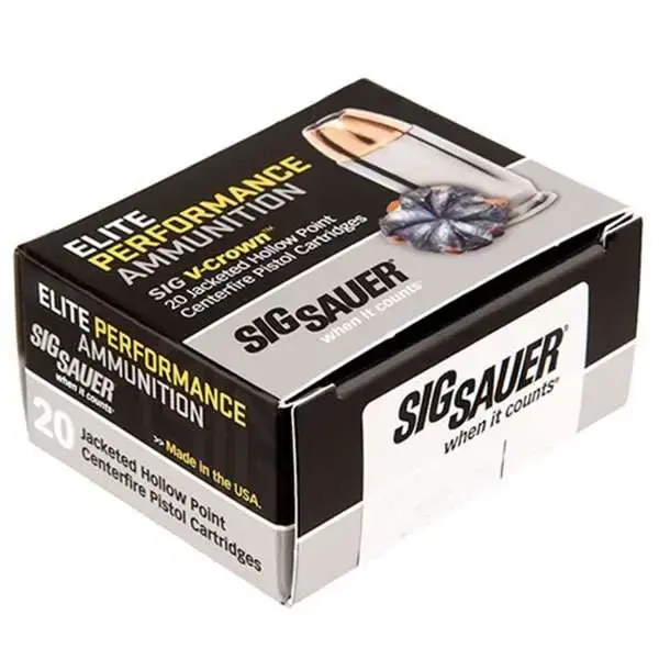 Sig Sauer E45LC120 Elite V-Crown 45 Colt (LC) 230 gr Jacketed Hollow Point (JHP) 20 Round Box