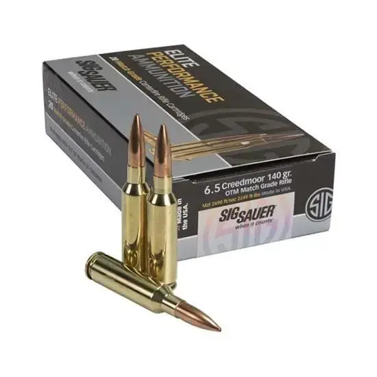 Sig Sauer E65CM120 Elite Match Grade 6.5 Creedmoor 140 GR Open Tip Match (OTM) 20 Round Box