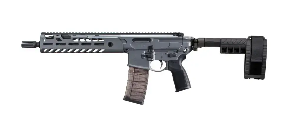 Sig Sauer PMCX11BTAP MCX Virtus Pistol 5.56x45mm NATO 11.50" 30+1 Stealth Gray Elite Cerakote Black Polymer PCB Folding