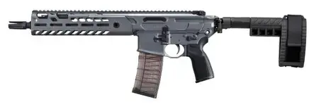 Sig Sauer PMCX300B9BTAP MCX Virtus Pistol 300 Blackout 9" 30+1 Stealth Gray Elite Cerakote Black Polymer PCB Folding
