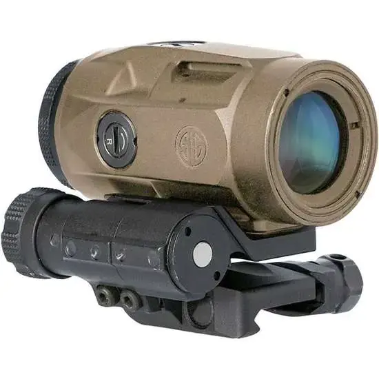 JULIET3-MICRO MAGNIFIER, 3X22MM, PUSH-BUTTON MOUNT WITH SPACERS, FDE