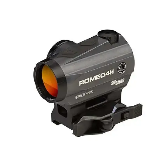 ROMEO4H RED DOT SIGHT, BALLISTIC CIRCLE DOT, 0.5 MOA ADJ, SIDE BATTERY, TORX AND QR MOUNTS, GRAPHITE