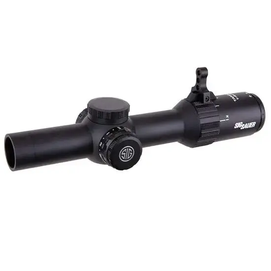 Sig Sauer Electro-Optics SOT41114 Tango4 1-4x 24mm Obj 97.50-23.60 ft @ 100 yds FOV 30mm Tube Black Finish Illuminated MRAD Milling (FFP)