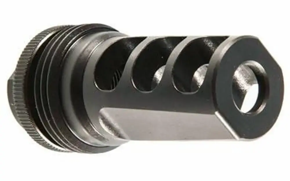 SilencerCo AC857 ASR 338 Cal Muzzle Brake 5/8"-24 tpi Black Steel