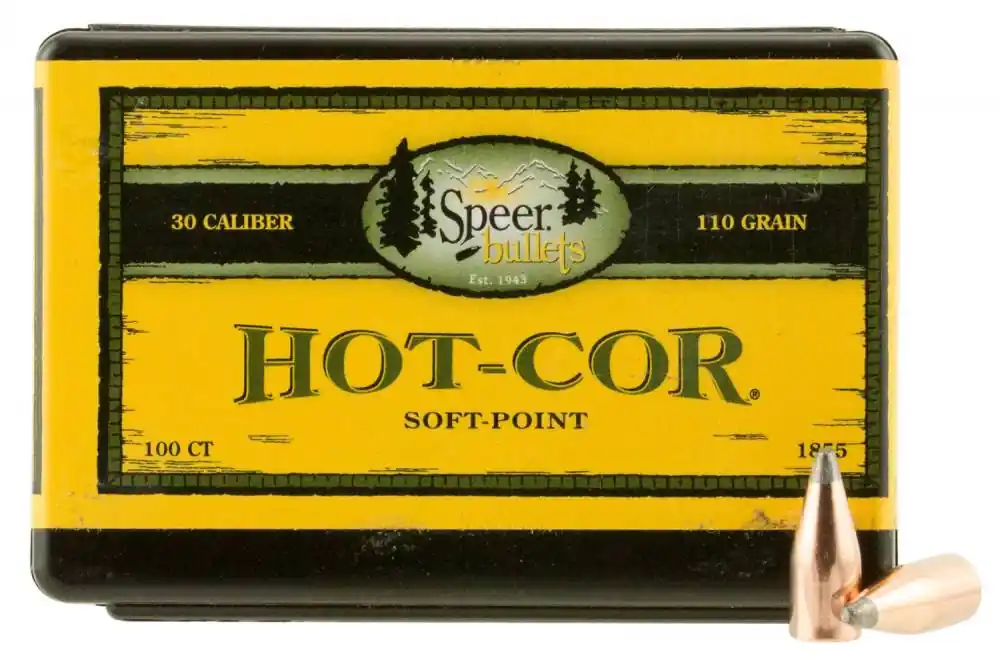 Speer Bullets 1855 Hot-Cor 30 Cal .308 110 gr Soft Point (SP) 100 Per Box